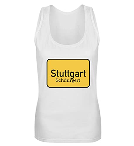 Débardeur pour femme Stuttgart Schdurgert Souabe blanc en taille S top d'été léger