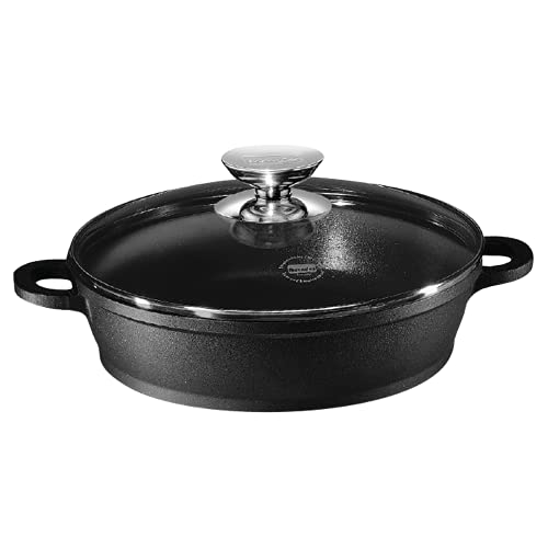 Berndes Vario Click Induction Servierpfanne, Aluguss, Schwarz, 28 centimeters