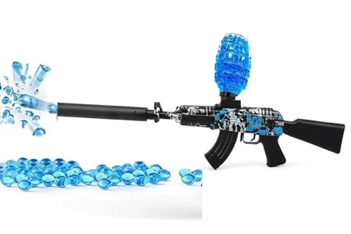 Image of Kammateswara Gel Blaster Gun Toy in Automatic Shooting Gun for Kids with Water Bullets | Rechargeable | Outdoor Action Play Shooting Toy for Boys