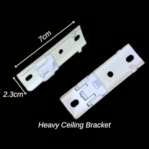 Image of Jangirh Jambo Silent /M Track Curtain Channel for Windows /Door /Office 10 Feet Wall Fit, Complete Set with Runners, Hooks, End Caps, Wall Brackets, Screws & Wall Plugs, White inch (10 FEET (5+5))
