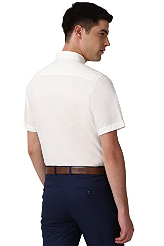 Image of Peter England Men's Cotton Solid Regular Fit Shirt