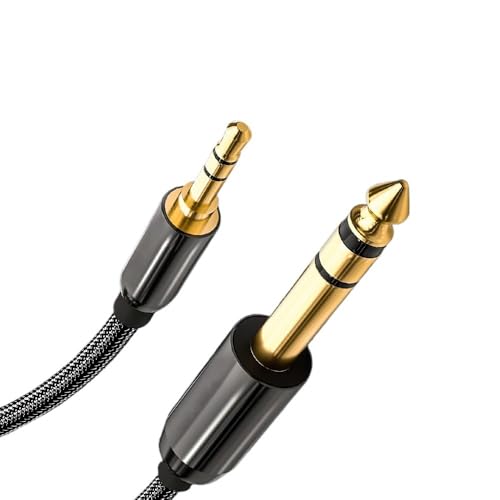 Cable Auxiliar 6.35 mm a 3.5 mm Jack 1.5 m miniatura 6