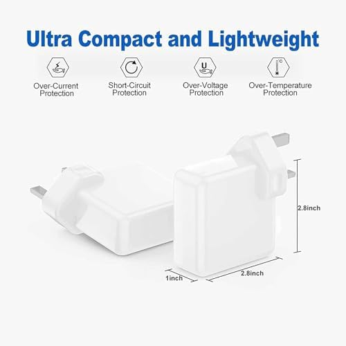 Mac book Air charger 45W sudatong Replacement T-Tip Power Adapter Laptop Charger Compatible with Mac book Air 11 13 inch Mid 2012, 2013, 2014,2015, 2017, Models A1465 A1466 A1436