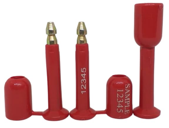 CONTICARE® bolt seals, otl, Security seal, container seal, metal seal, tanker seal, container one time lock,container truck container seal lock (pack of 50 pcs) Red colour