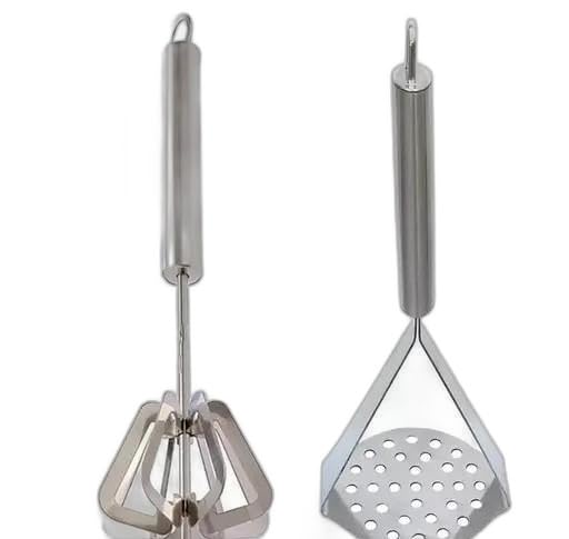 Urban Elegance Stainless Steel Mathani/Hand Blender & Potato Masher/Pav Bhaji Masher for Kitchen Tool Set_PT-image-7