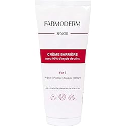 Crema Para Bebé A Base De Oxido De Zinc Farmoderm Senior Crema Barrera de Óxido de Zinc Adulto - Crema de óxido de zinc al 10% -Crema de pañal para escaras, irritación, humedad y piel envejecida y enrojecida - Pasta aliviadora y preventiva