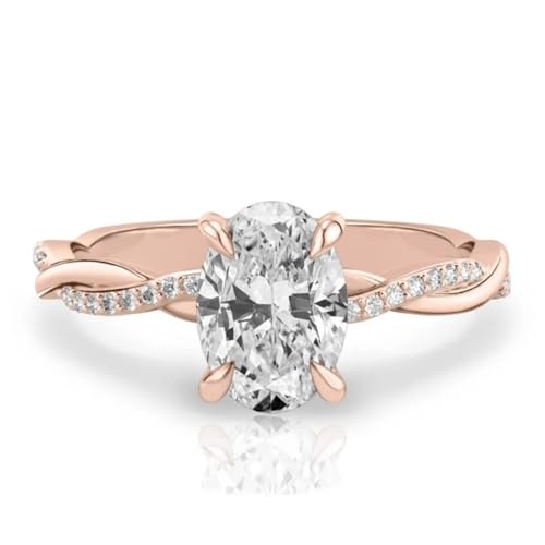 Moissanite Engagement Rings for Women Twisted Infinity Engagement Rings for Women Solitaire Moissanite Rings Anniversary Rings3