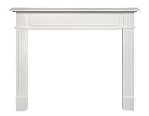 Image of Pearl Mantels ARYB48520 Furniture for Your Fireplace, Premium Grade A MDF White Mantel Surround, Crisp White Paint, Interior Opening 48 inch W x 42 inch H