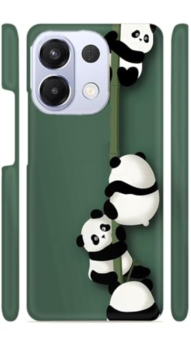 Image of Cute Panda Green Designer Printed Hard Back Cover for Oppo K13 5G Attractive and Uniquely Crafted Smartphone Case