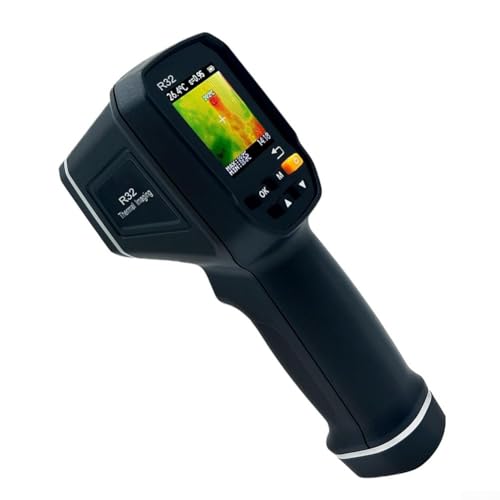 CNANRNANC Caméra d'imagerie thermique infrarouge portable avec résolution 32 x 32 8 Go de stockage USB rechargeable plage de 30 °C à 500 °C