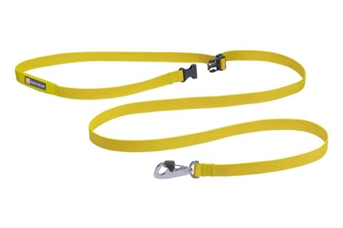 Ruffwear Flagline Hundeleine, schnelle, leichte, Starke Leine, 2-in-1 Hand- oder Taillenleine zum Laufen, Ufbewahrungstasche und sicher abschließbarer Crux-Clip, Balsalt Grey