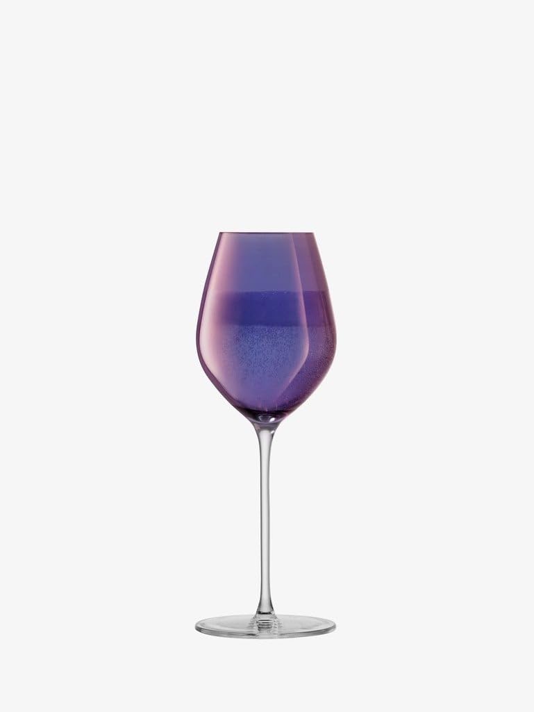 LSA Aurora Champagne Tulip Glass 285ml Polar Violet | Set of 4 | Hand Painted Glassware | AR06