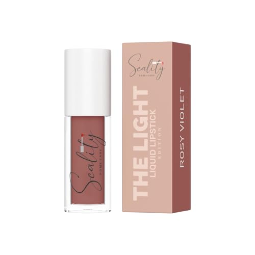 Image of Scality Liquid Lipstick - Rosy Violet | Highly Pigmented Matte Lipstick | One Swipe Application | Long Lasting, Transferproof & Smudge Proof | Smooth Comfortable Wear | Perfect for Daily & Occasion Makeup (5 ml)