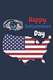 happy independence day usa: lined journal notebook for independence day in usa with white papers , size: 6 x 9inch 110 pages.
