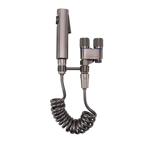 Rociador de bidé para Inodoro de Mano, Rociador de bidé con Chorro de Agua Ajustable, Juego de Rociador de bidé para Baño de Acero Inoxidable con Soporte de Manguera para Inodoro