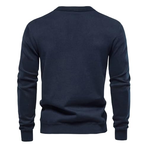 Dcvmvmn Winter Cotton Cardigan Sweater for Men Casual Single Breasted Solid Color Warm Sweater 5