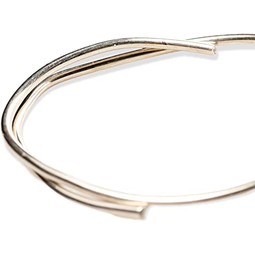 Image of 925 Sterling Silver Wire, 10 Gauge, Round, Half Hard, 1FT by CRAFT WIRE | Sterling Silver Wire for Jewelry Making, Wire Wrapping, Solid 925 Sterling Silver, 2.59mm Wire, High Quality Made in USA