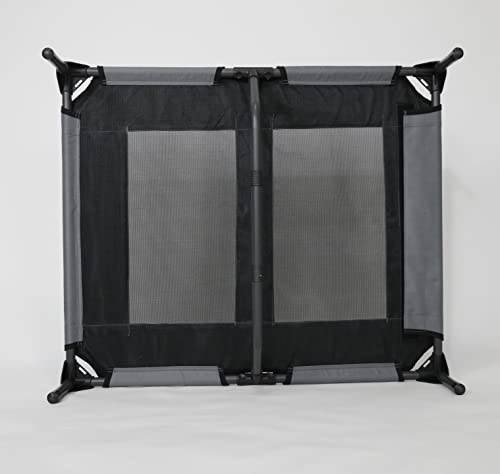 Deuline Hundeliege mit Dach erhöhtes Hundebett Garten Outdoor Haustierliege M-76x61x18/71cm GRAU 520080