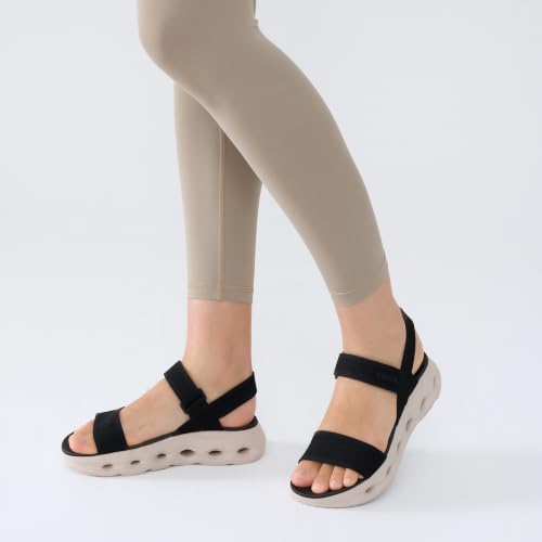 Image of UBFEN Womens Comfortable Walking Sandals with Cushioned Sole | Non-Slip Rocker Bottom, Arch Support, Adjustable Straps, Lightweight Water Sport Platform Summer