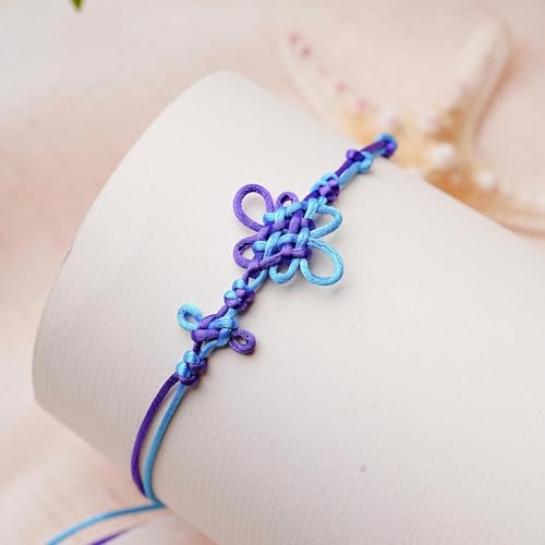 2 Pcs Friendship Matching Knot Bracelets Handmade Couples Accessories Gifts for Fans Decor, Knot Bracelet for Women Men Concert Outfit Fans Accessories4