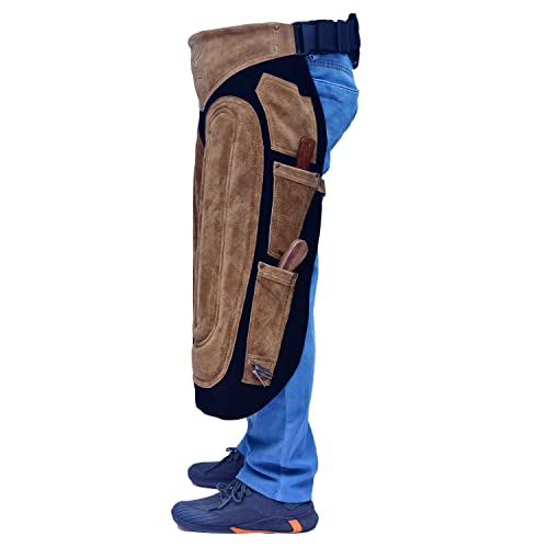 Tablier de maréchal-ferrant en cuir véritable suédé robuste 75 cm - 4