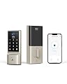eufy Security Smart Lock C220, Fingerprint Keyless Entry Door Lock, Built-in Wi-Fi, App Remote Control, Front Door Smart Deadbolt, IP53 Waterproof, 8-Months Battery, Nickel