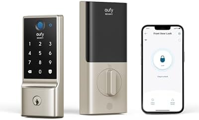 يوفي سيكيوريتي قفل ذكي C220، قفل باب الدخول بدون مفتاح ببصمة الاص...