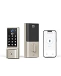 eufy Security Smart Lock C220, Fingerprint Keyless Entry Door Lock, Built-in Wi-Fi, App Remote Control, Front Door Smart Lock Deadbolt, 8Months Battery, Reliable Power, IP53 Waterproof, BHMA 3, Nickle