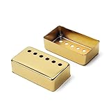 SECFOU 2個ハムバッカーピックアップ用金属カバー エレキギター対応 スル