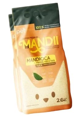 3 Sacos De Areia Higiênica Para Gatos Mandii Super Fina 12 L