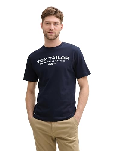 Tom Tailor Herren 1045773 T-Shirt, 10668 - Sky Captain Blue, S EU – Ansicht 1