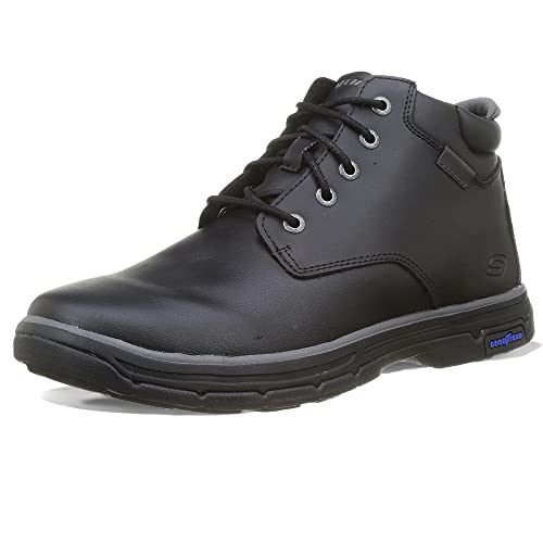 Skechers SEGMENT 2.0 BROGDEN, Botas modelo Chukka para Hombre, Black Leather, 43 EU