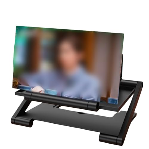 FACAIIO 3D HD Portable Loupe Ecran Smartphone - Design ABS Pliable avec Visualisation Horizontale Noir