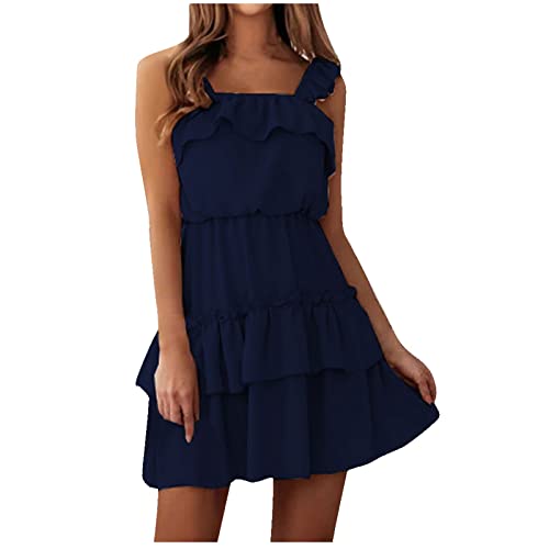 MICKURY Damen stufenröcke hochzeitskleid Prinzessin Strickkleid weiß...