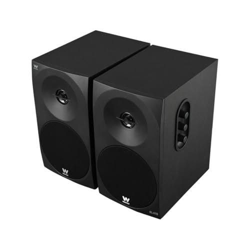 Woxter Dynamic Line 410 – Altavoces estéreo 2.0 Autoamplificados con 150W de potencia, Madera, Woofer de 4 pulgadas, 2 Tweeter, 3.5 mm, RCA, Control volumen, agudos, graves, Negro - imagen 3