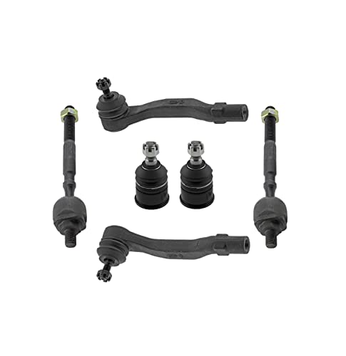 6 Pc Suspension Kit Tie Rods, Ball Joints ES3331 ES3332 EV299 K9802 Compatible with 1992-2001 Acura Integra Honda Civic - PartsW