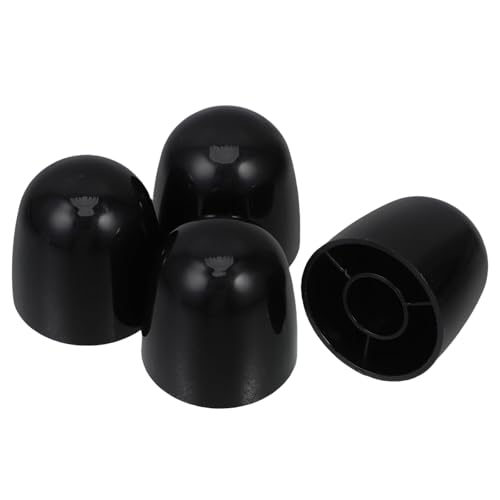 MAGICLULU - MAGICLULU Cache-boulons de Toilette Décoratifs Noirs, Lot de 4 Set, Plastique Résistant, pour Fixation au Sol de Cuvette WC, Accessoires Salle de Bain pour Installation et Rénovation