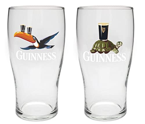 Guinness Tukan-Glas 2er Set – 590 Ml, Ikonisches Design, Für Bierliebhaber Und Sammler, Offizielles Guinness Produkt