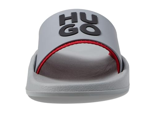 Image of HUGO Men's Stacked Logo Slide Sandal