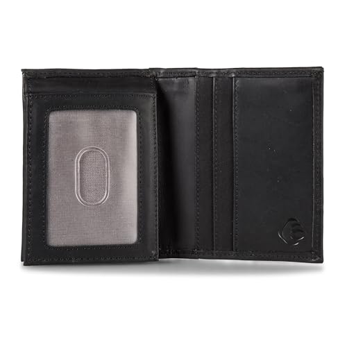 WOLVERINE Men's Bifold Wallet | RFID Protection | Card Slots | Bill Pocket | Durable | Rugged | Leather | Canvas, Guardian Hook & Loop-Oynx, One Size4