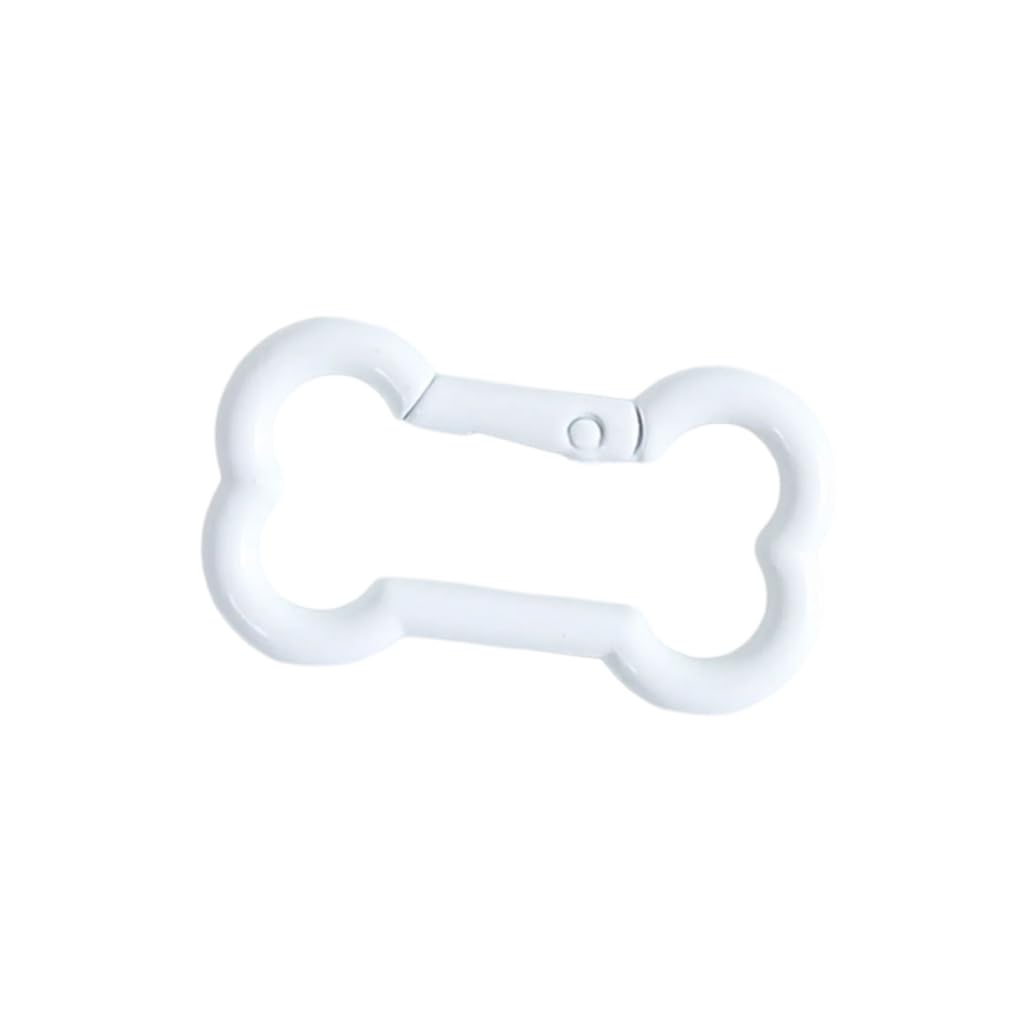 Elnwnnkc Vibrant Bone Keychain Spring Clasp for Pet Lovers Crafting Alloy Jewelry