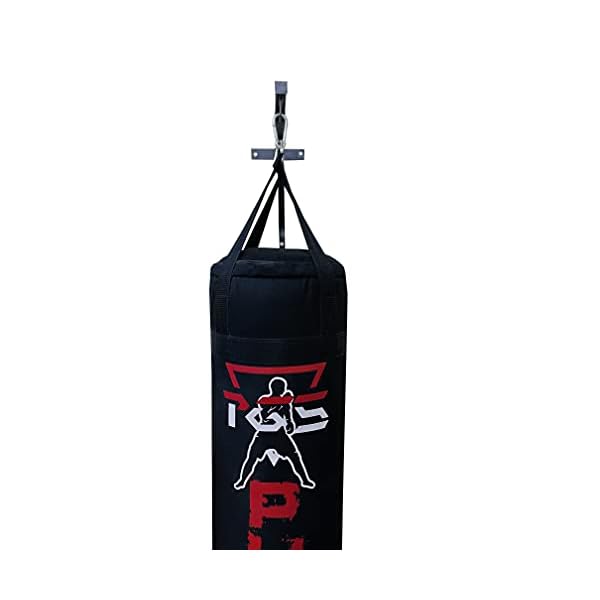Generic PGS Punching Bag Heavy Home Gym Exercise Equipment for Muay Thai MMA Boxing Training Fitness Workout Kickboxing for Hanging Stand – Unfilled (Full Black, 4FT)