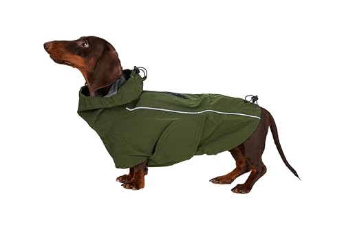 HowlyWoof Waterproof Dog Raincoat, Hooded Raincoat for Dachshund Whippet Small Medium Large Dogs...