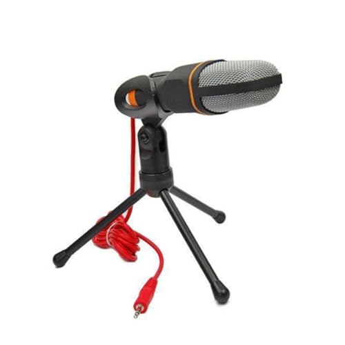 Levemolo Black 666 Condenser Mic for Laptop Recording Microphone Holder Clip High Fidelity Sound