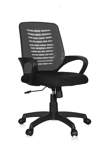 Image of Home and Workplace Comfortable Fabric Office Chair with Adjustable Handles, Medical /Kitchen /Doctor /Salon (Grey)