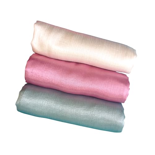 Image of Premium Muna Satin Hijab | Pack of 3 | 200 cm x 70 cm | Elegant Choice for All Occasions - Parties, Weddings & Festivals |