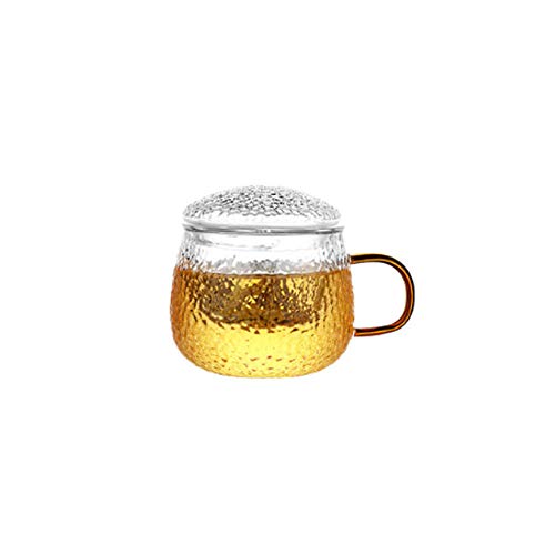 Maya Star Tea Cup with Lid and Glass Water Filter, Ceramic Filtered Tea Separation Cup, Office Cup Drinking Tea Cup #026