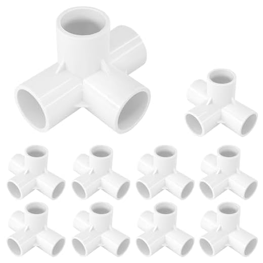 Steckverbinder aus PVC,8 Pcs VerbindungsstüCke aus PVC,Rohrverbinder aus PVC,Langlebig,Geeignet fur GewäChshausrahmen Mit 16 mm Durchmesser,Rohre,Gartenarbeiten, Wasserleitungen,MöBel (3-Wege, 4-Wege) 2 Gardeningwill 10 Stück 4-Wege 25 mm PVC Fitting Konstruktion Heavy Duty Gewächshaus Rahmen Möbel Verbinder