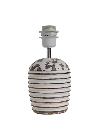 Image of Homesake Decorative Wooden Table Lamp for Living Room with E27 Holder|Bulb Included|Bedside Night Lamp, Table Lamp for Bedroom, Office |Ribbed Basket Design Home Decor Table Light, Birds Drum Shade