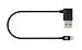 CreatePros Apple Certified Lightning to Angled USB Cable for iPhone, iPad and iPod - 11 Inches (28 Centimeters) - Black